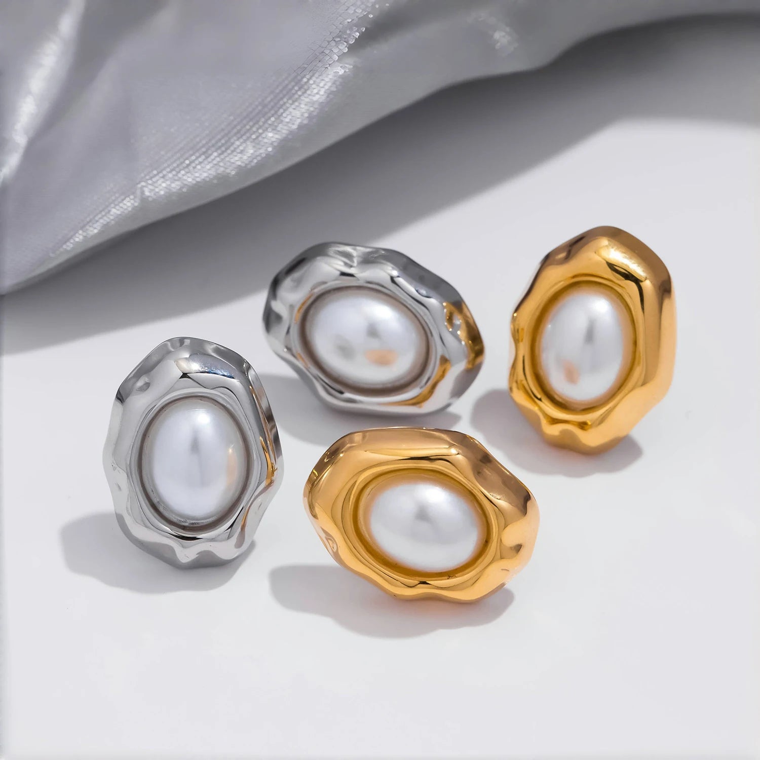 18K Gold Plated Gemstone Earrings