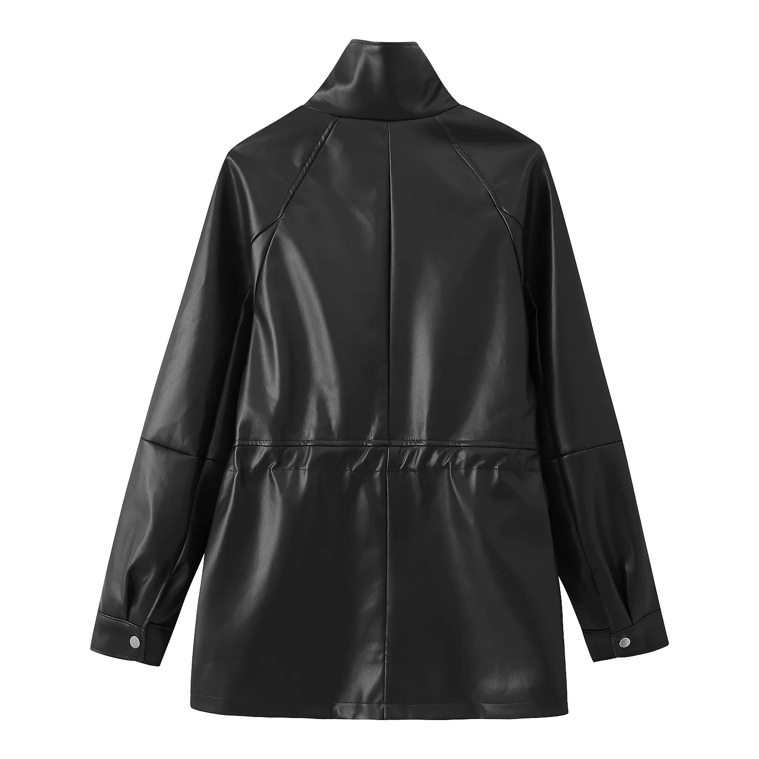 HH Women Double Breasted Stand Collar Long Sleeves
