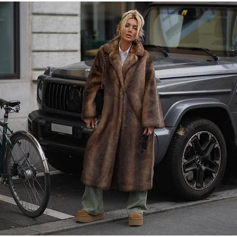 Winter Warm Thick Women Faux Fur Coats