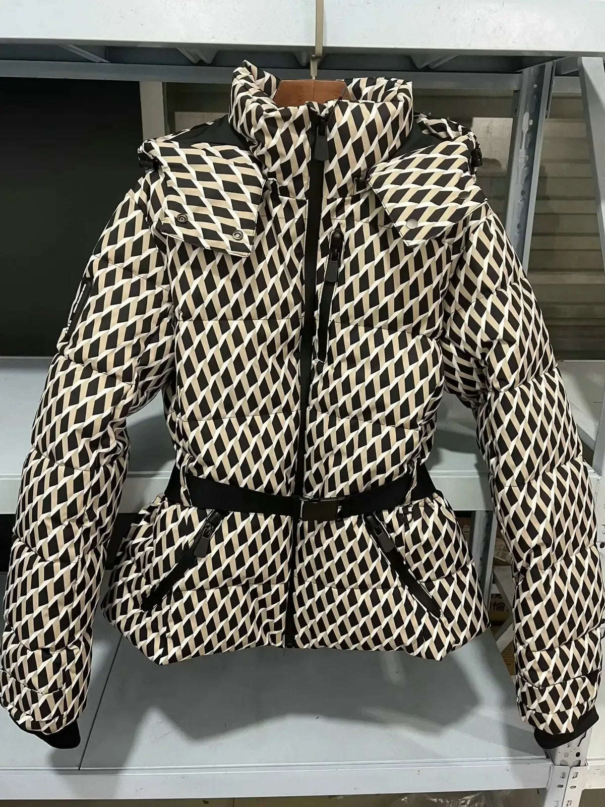 Women's Winter Hooded High Waist Padded Sport Parkas Coats