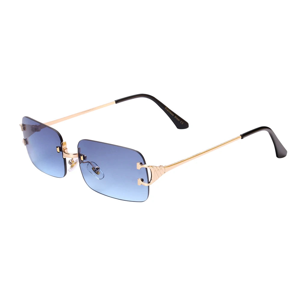 Ruiao 2025 Rimless Square UV400 Sunglasses