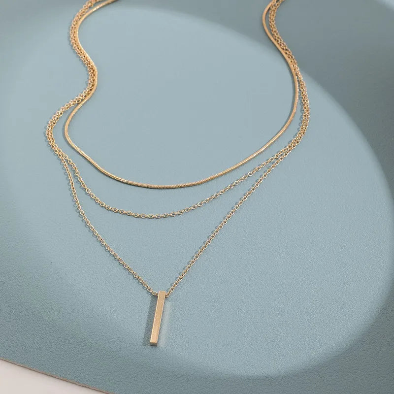 Bohemian Multilayer Stick Pendant Necklace