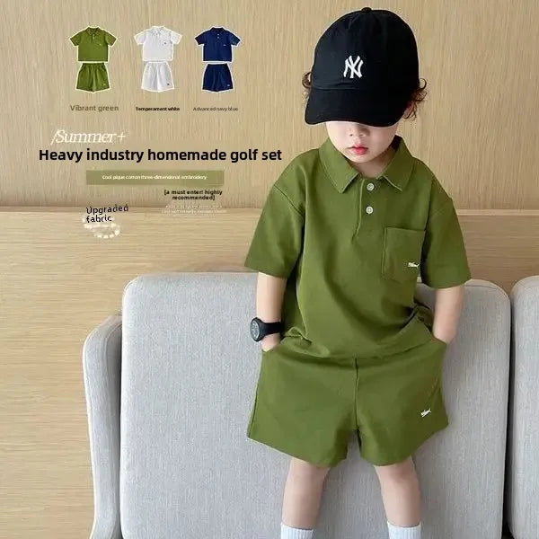Boys' Sporty Short Sleeve & Pants Set