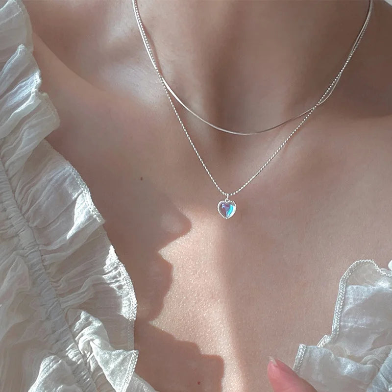 Shiny Double Layer Butterfly Necklace