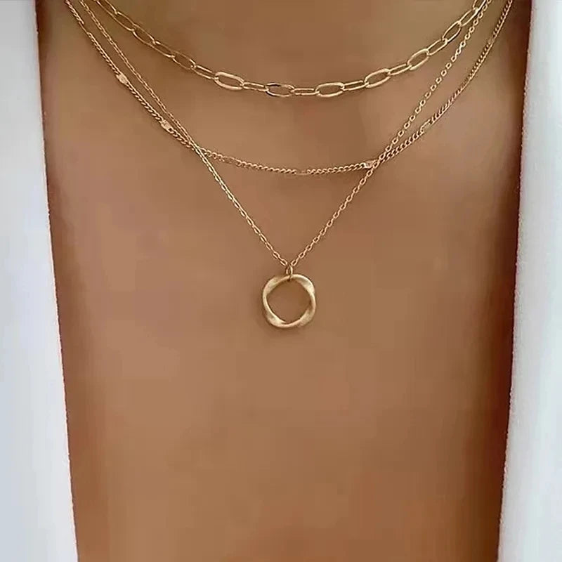Bohemian Multilayer Stick Pendant Necklace