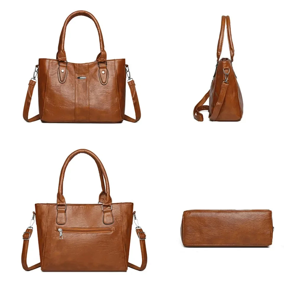 Vintage Soft Leather Handbag for Women
