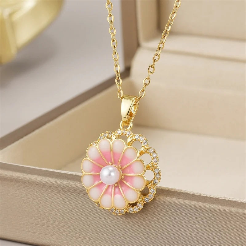 Zircon Butterfly Tassel Choker Necklace