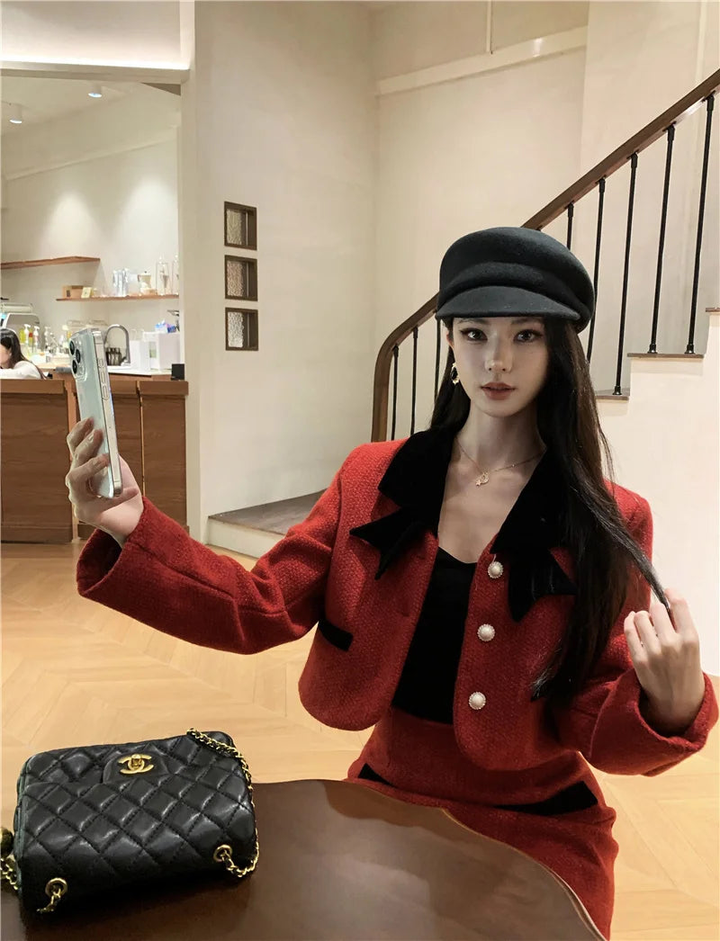 Winter Outfit Women 2024 New Elegant Lady Thickened