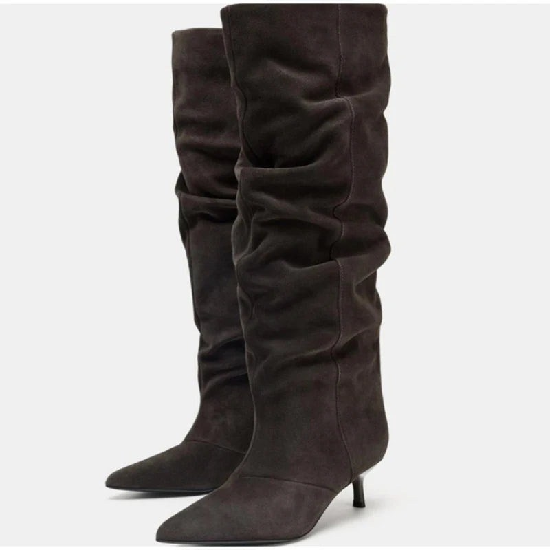 Pointed-toe Stiletto Heeled Boots Fashion