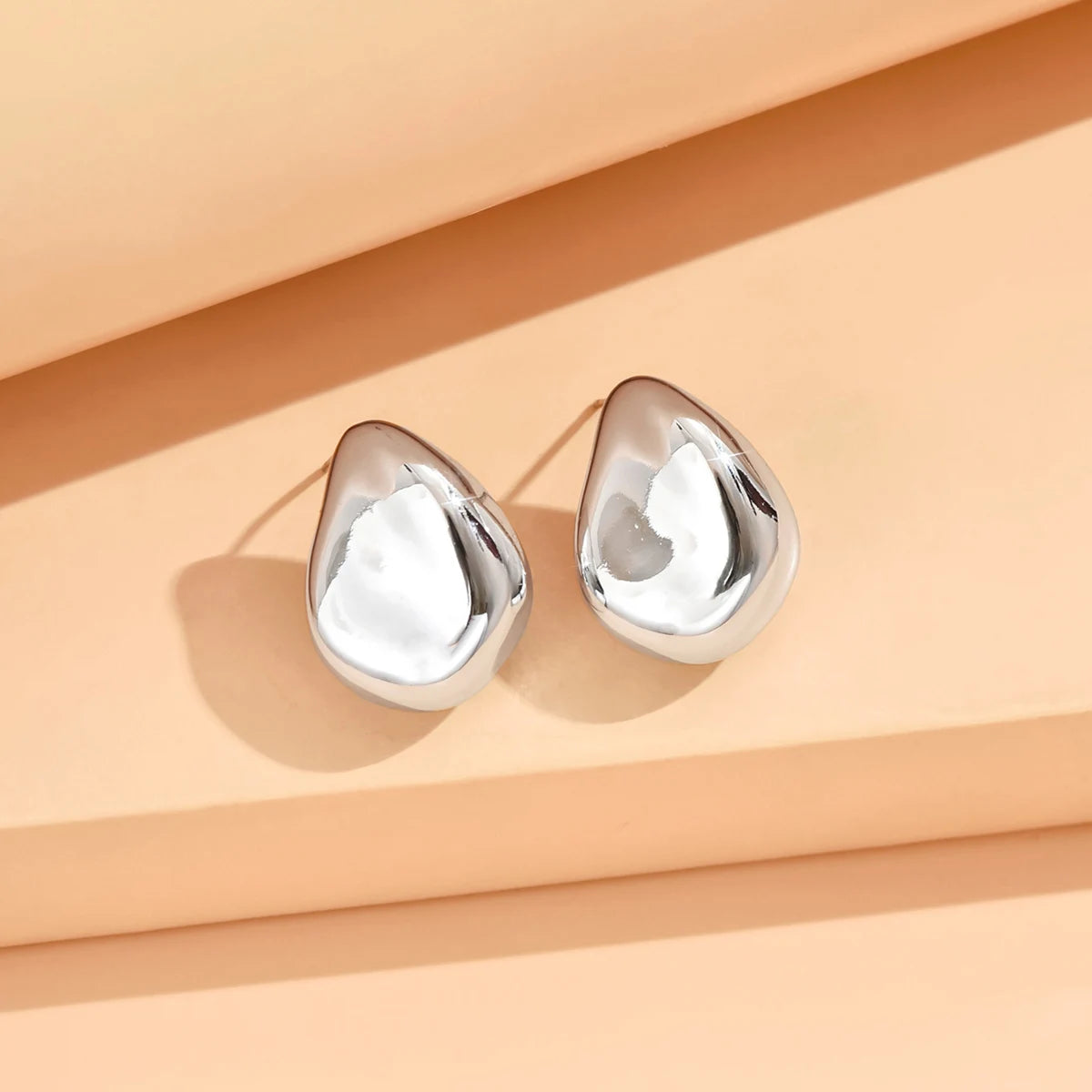 Geometric Irregular Metallic Earrings