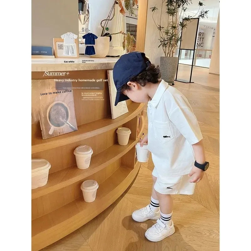 Boys' Sporty Short Sleeve & Pants Set