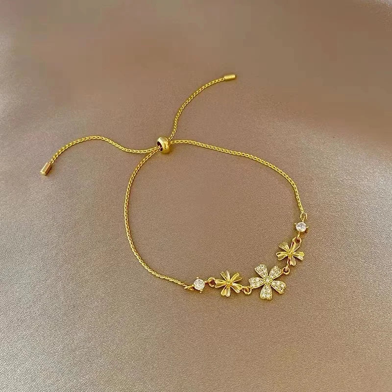 7Pcs Punk Vintage Gold Arrowhead Bracelets Set