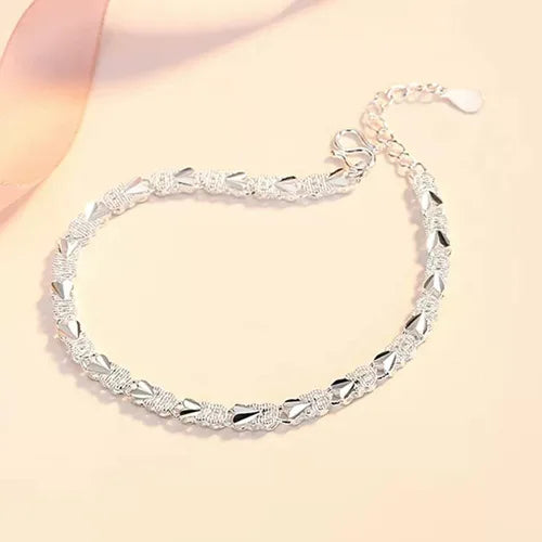 925 Sterling Silver Lantern Ball Charm Bracelet