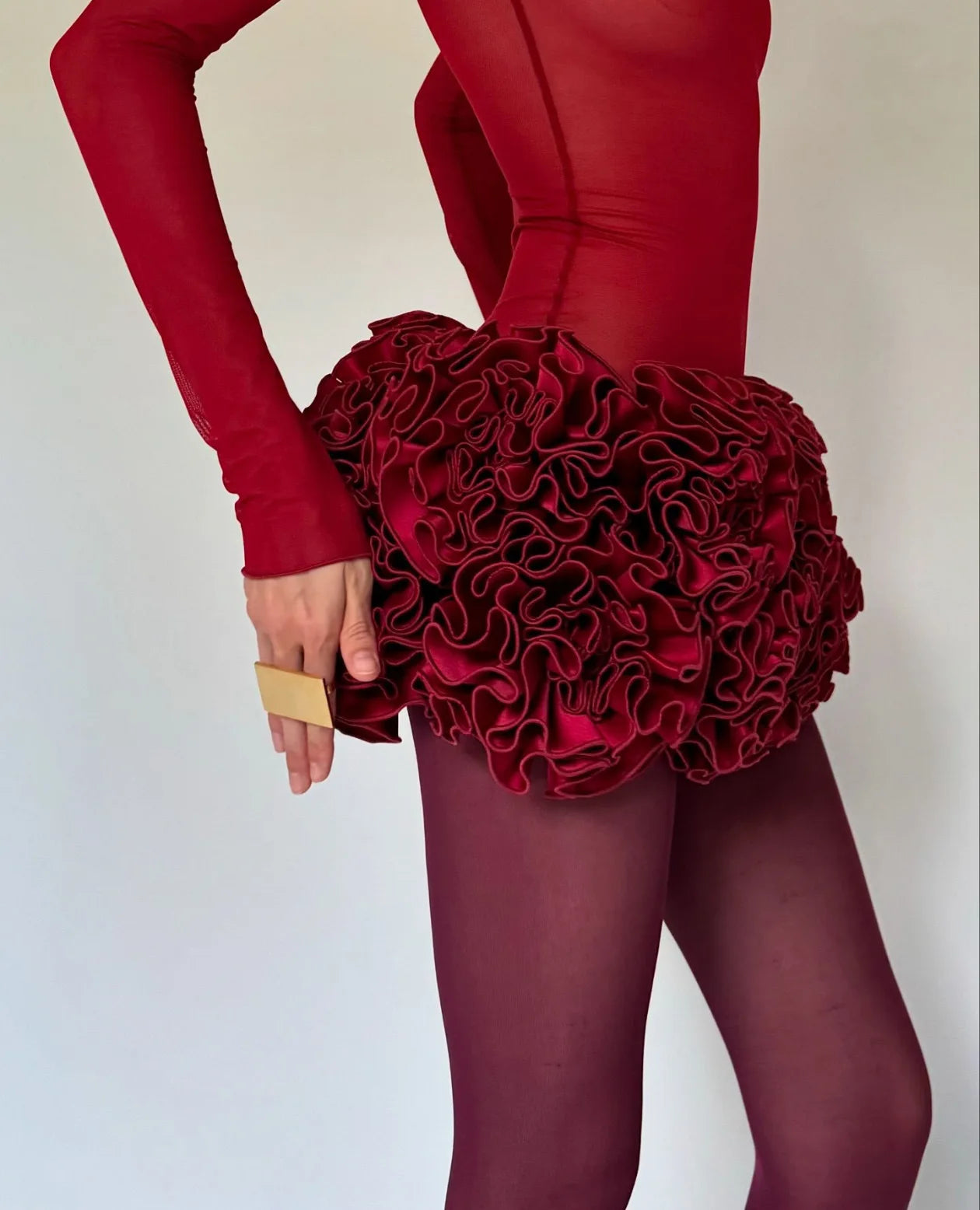 Women Sexy Red 3D Flowers Dress Sets Y2K Fishbone Bandage Adjustable Tube Top Flower Mini Skirt Suit High Street Women Outfits