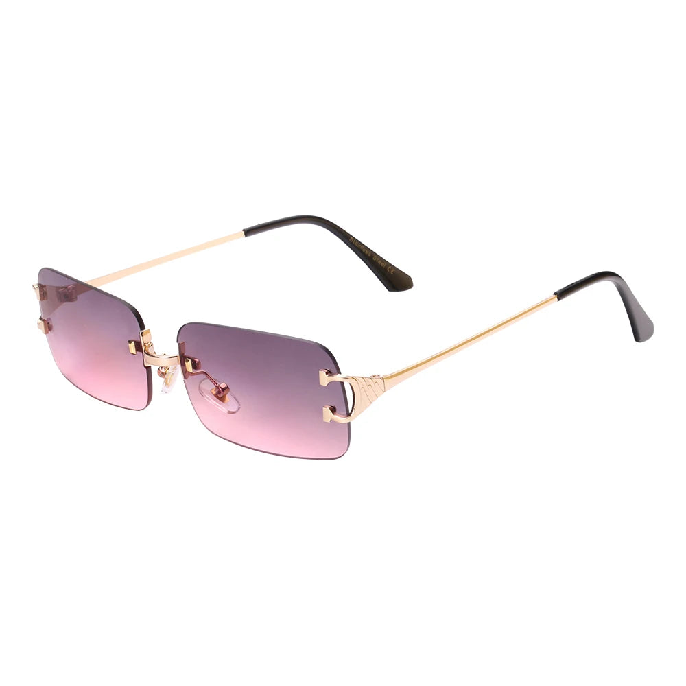 Ruiao 2025 Rimless Square UV400 Sunglasses