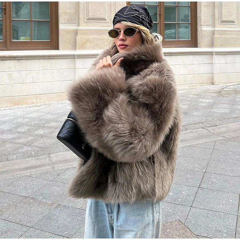 Winter Warm Thick Women Faux Fur Coats
