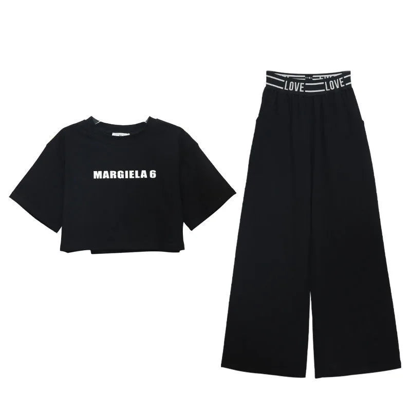 Teen Girls' Letter Top & Pants Set