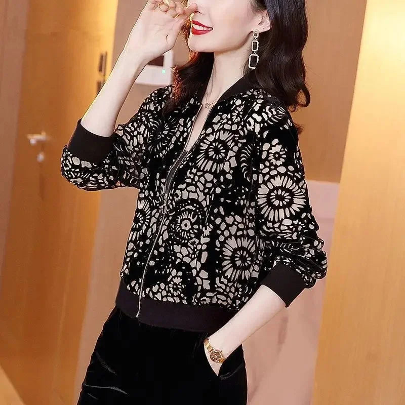 Women’s Trendy Loose-Fit Baseball Jacket