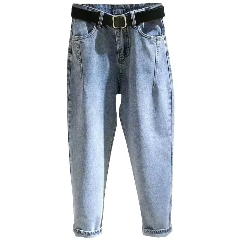 Grey High-Waisted Plus Size Jeans
