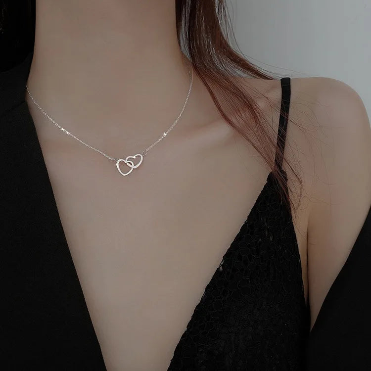Crystal Zircon Butterfly Pendant Necklace