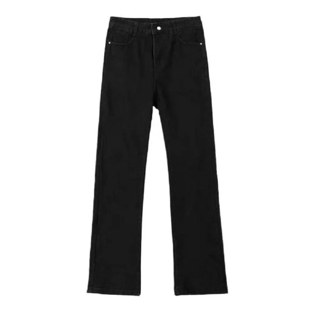 Streetwear Splashed Ink Patchwork Baggy Jeans Men Women Clothing Tie Dye Trendy Pants American Straight Slim Micro-flard Pants