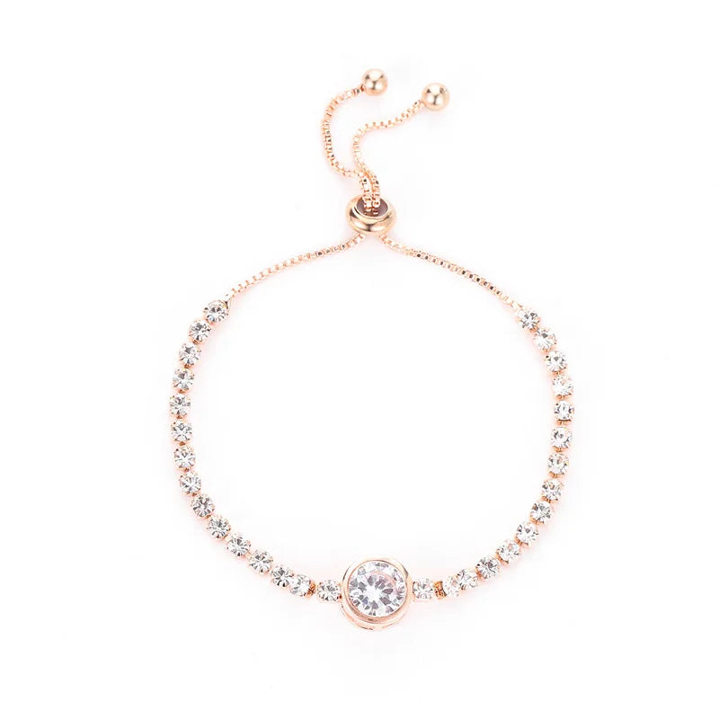 Luxury AAA Zircon Opal Clover Adjustable Bracelet