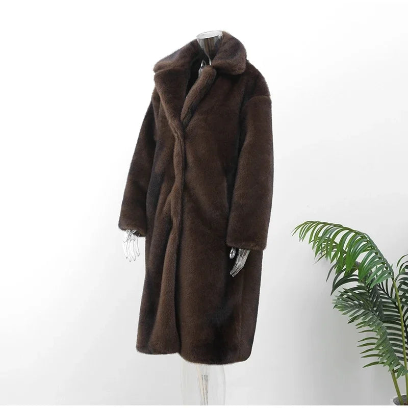 Winter Warm Thick Women Faux Fur Coats
