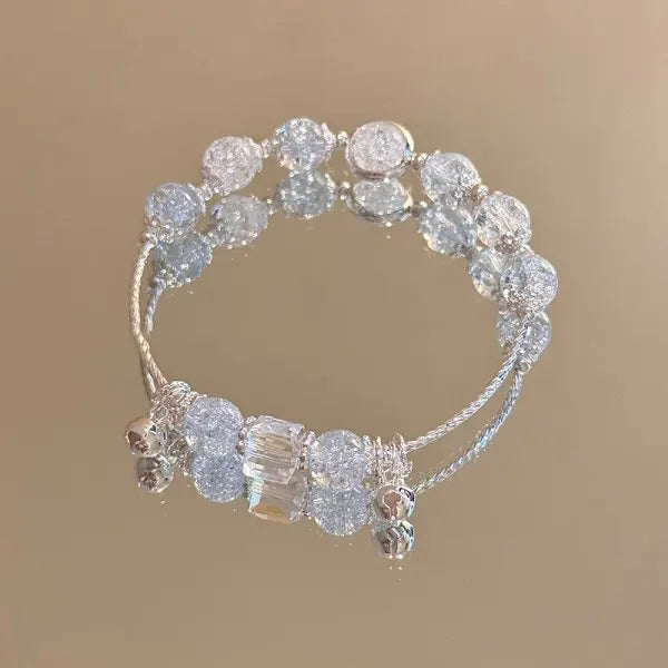 Fairy Butterfly Green Bead Tassel Bracelet
