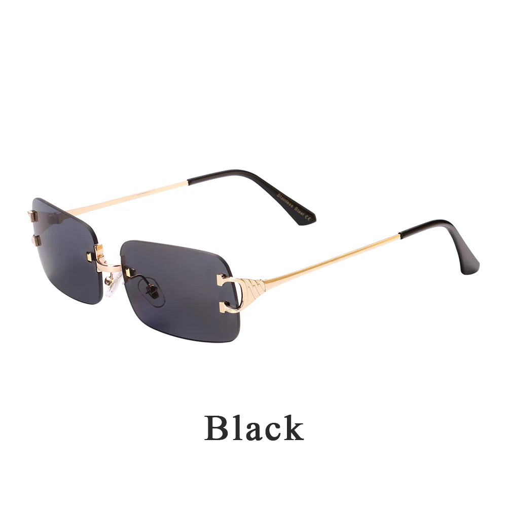 Ruiao 2025 Rimless Square UV400 Sunglasses