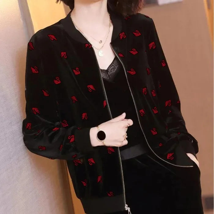 Women’s Trendy Loose-Fit Baseball Jacket