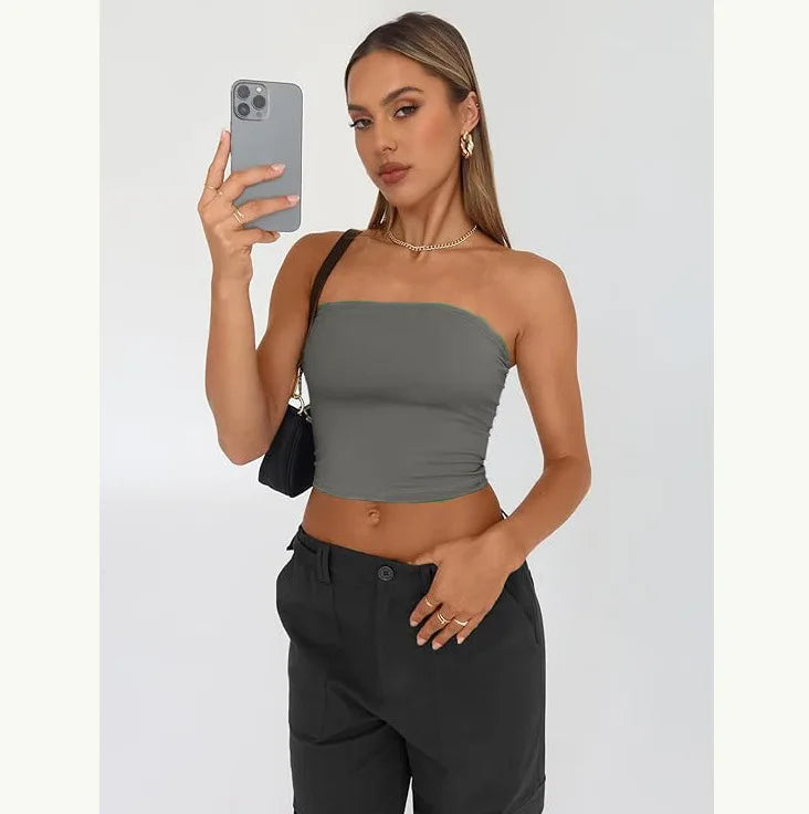 Pure Color Women's Csole Top Summer Outfit Svel ter Ne Vest Hot Girl Inner Wear Outer Wear Slim Fit Fem Clot...