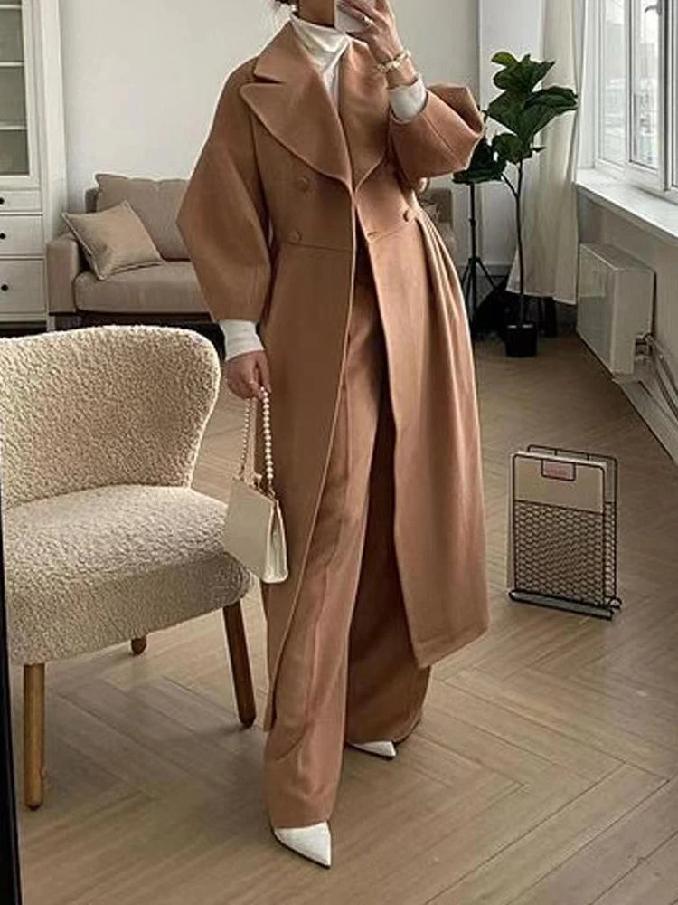 Winter Coat for Women Elegant Lantern Sleeve