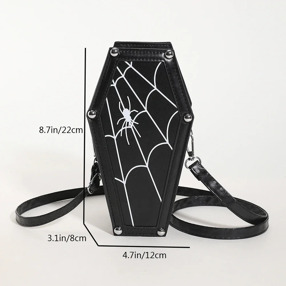 Gothic Coffin Shape Crossbody Bag