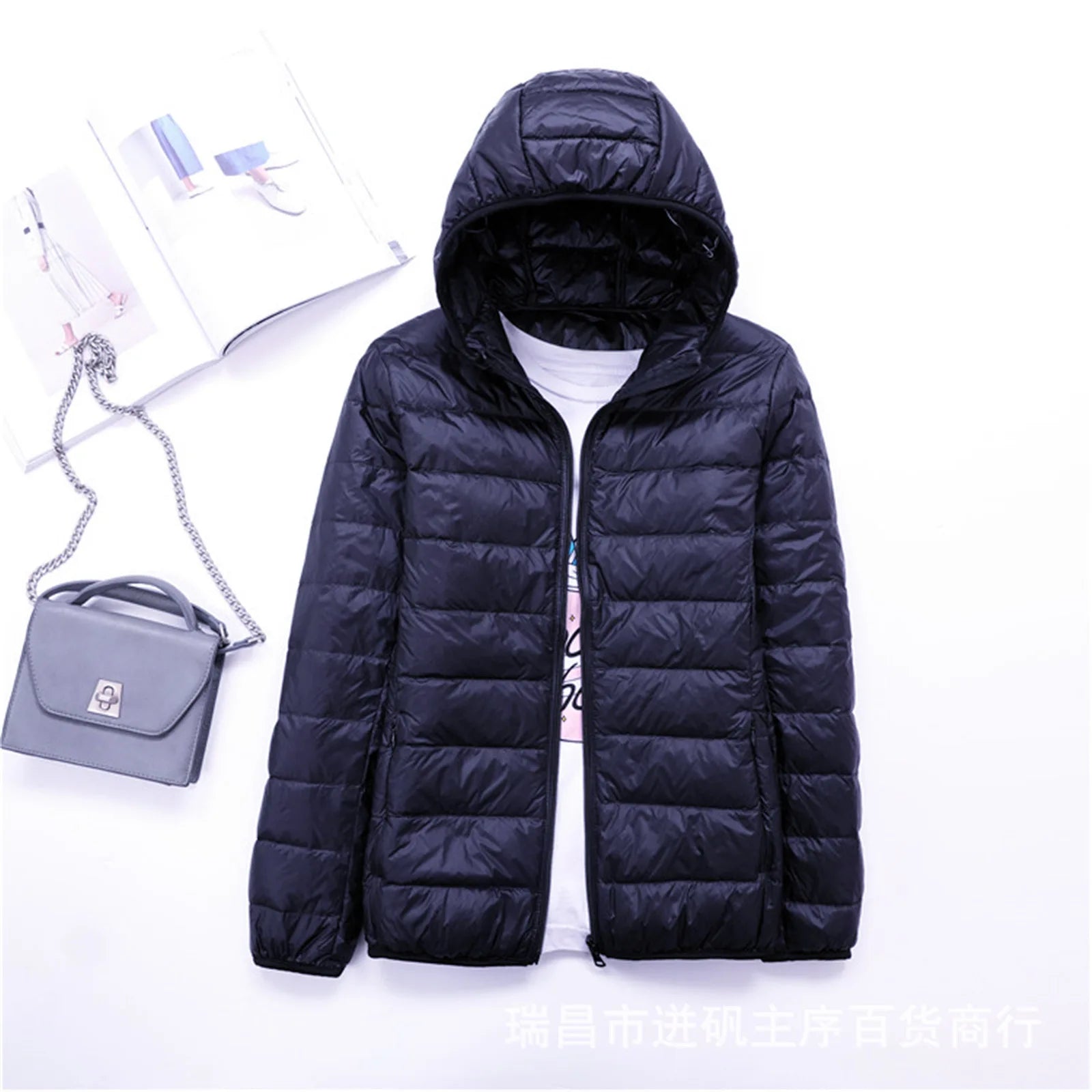 Women's Hooded Zipper Cotton Jacket