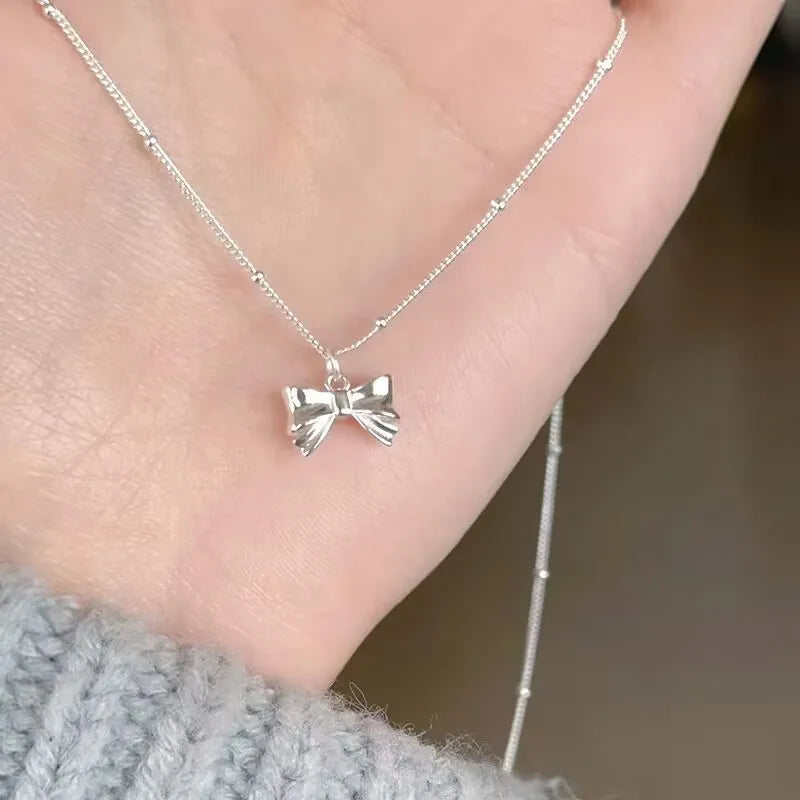 Crystal Zircon Butterfly Pendant Necklace