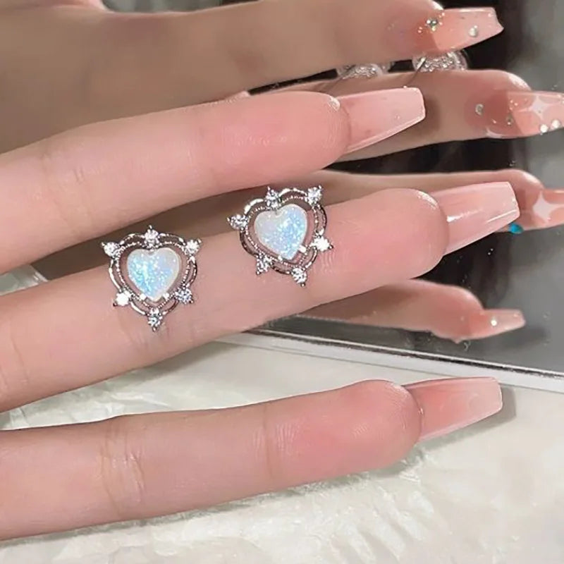 Y2K Bowknot Zircon Stud Earrings