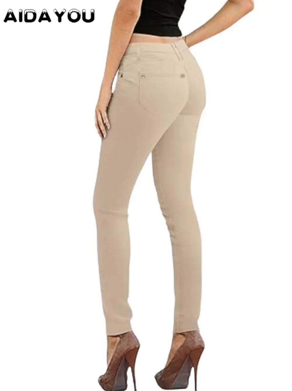 Casual Stretchy White Skinny Jeans