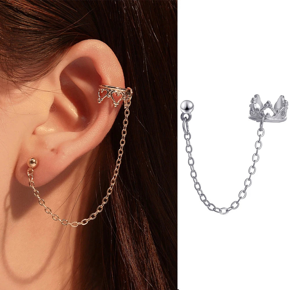 Delicate Tassel Clip-On Ear Cuff Earrings