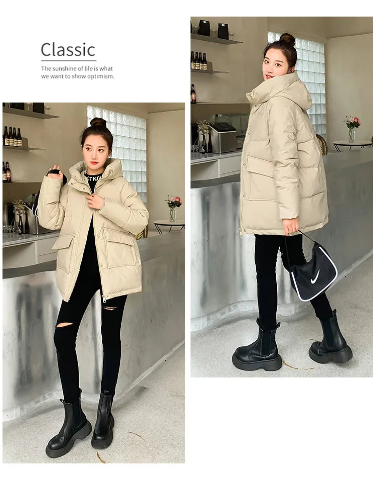 Women Winter Oversize Outwear Cotton Down Coat