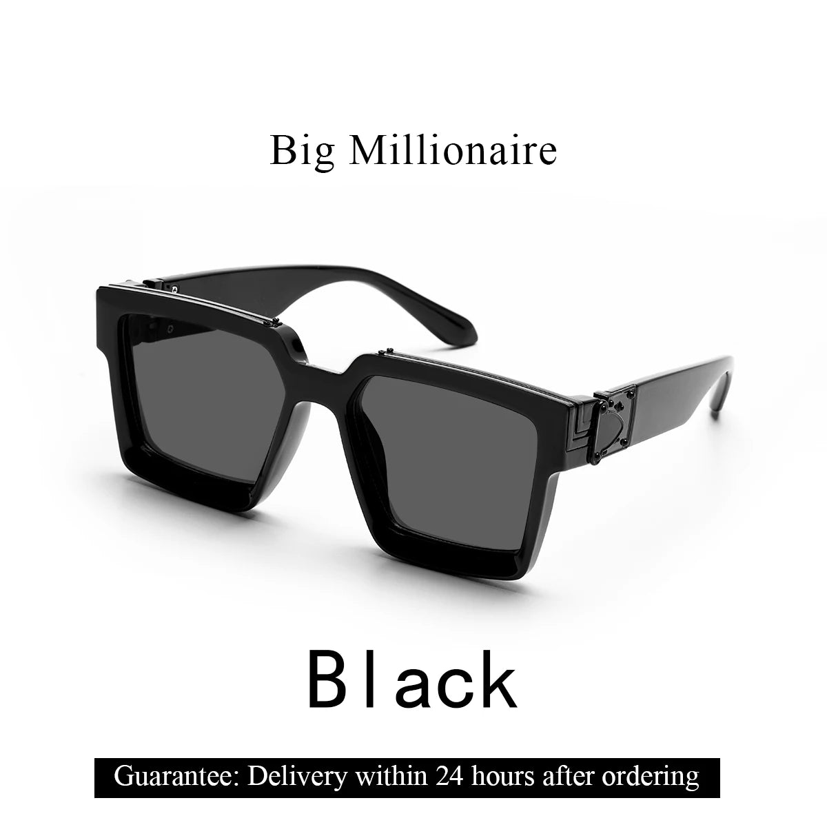 Ruiao Retro Black Luxury Sunglasses 2024