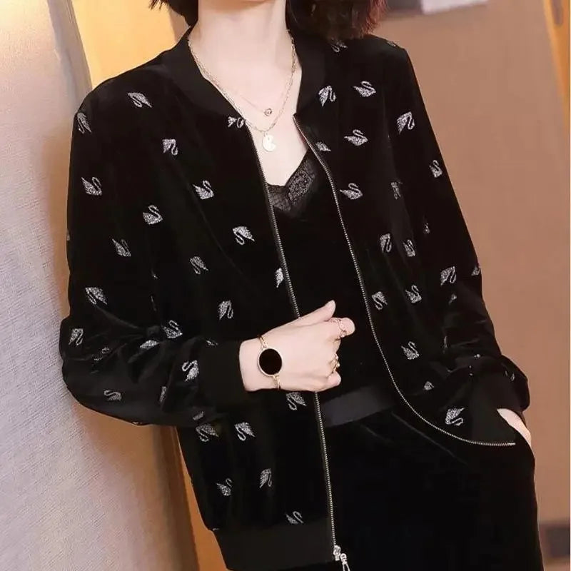 Women’s Trendy Loose-Fit Baseball Jacket