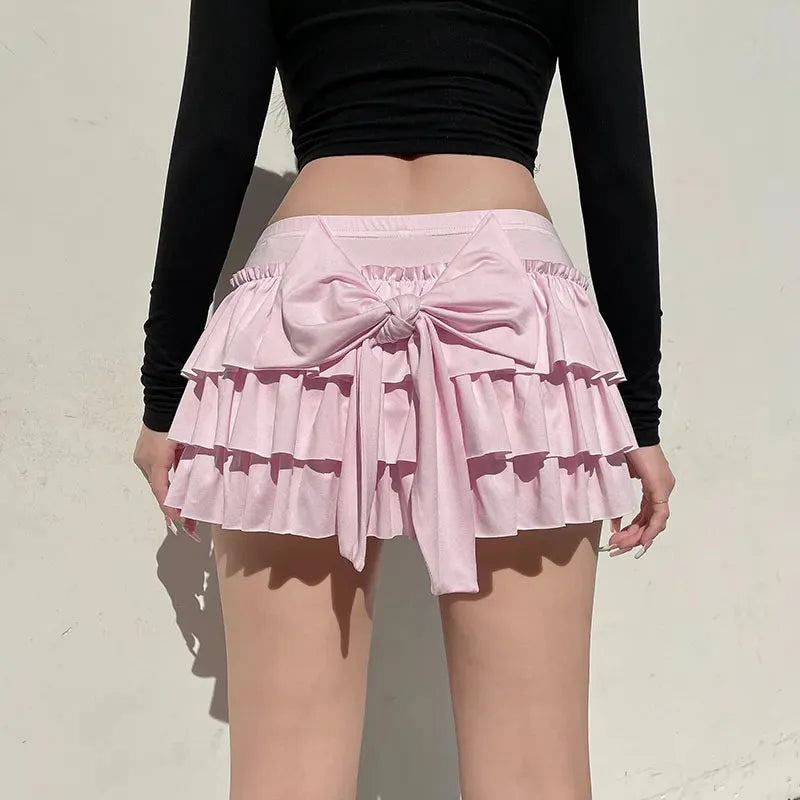 Bow Sweet A-Line Mini Skirt for Women