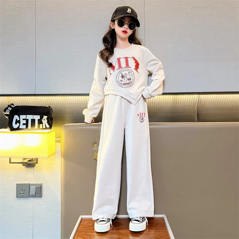 Girls' Wide Leg Pants & Top Set