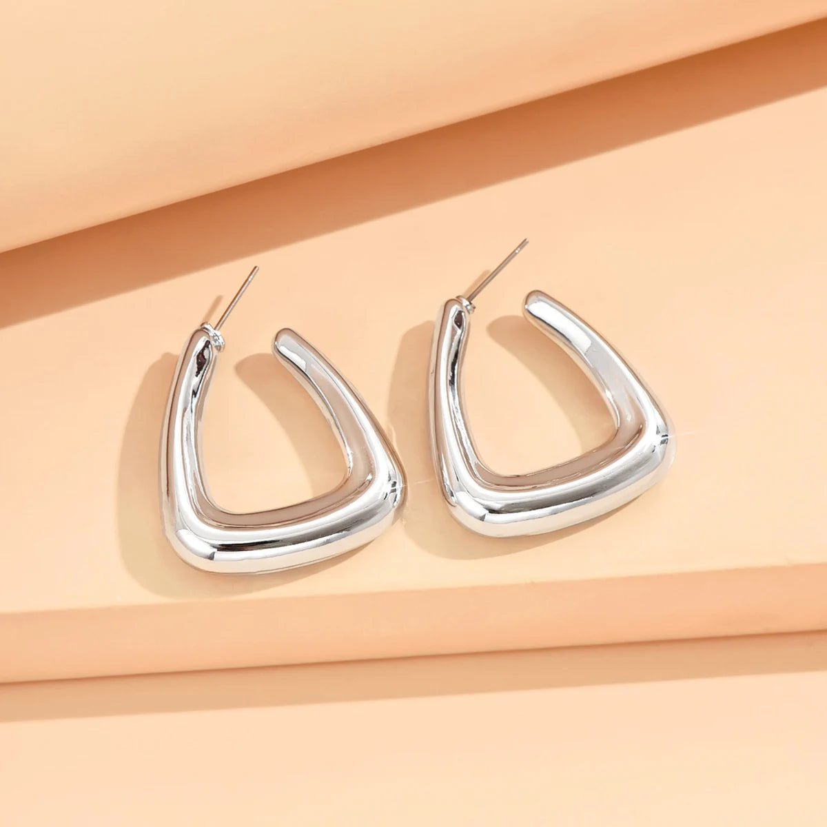 Geometric Irregular Metallic Earrings