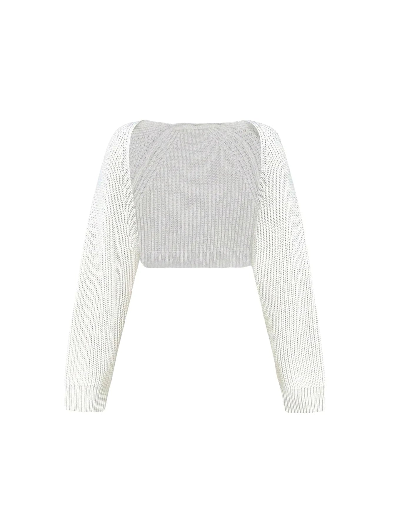 Raglan Sleeve Open Front Ribbed Cardigan for Women