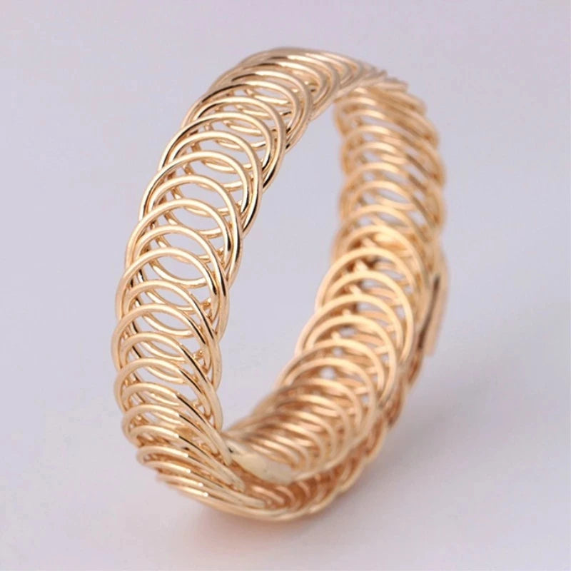 Punk Style Adjustable Open Metal Braided Bracelet