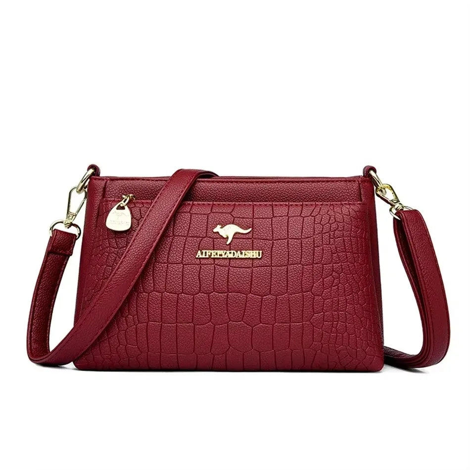 Luxury Print Leather Women’s Shoulder Bag
