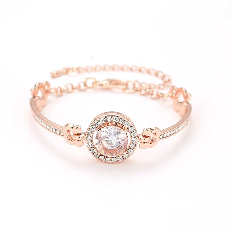 Luxury AAA Zircon Opal Clover Adjustable Bracelet