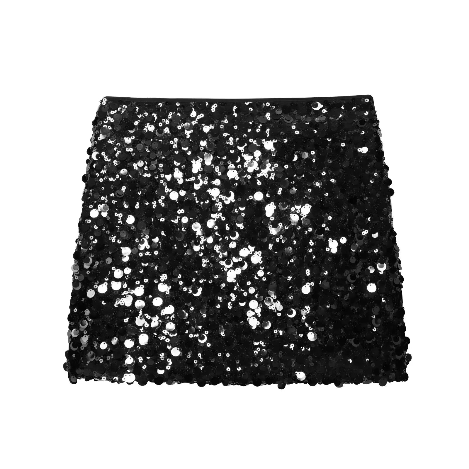 HH Women New Fashion Versatile High Waist Slim Yellow Sequin