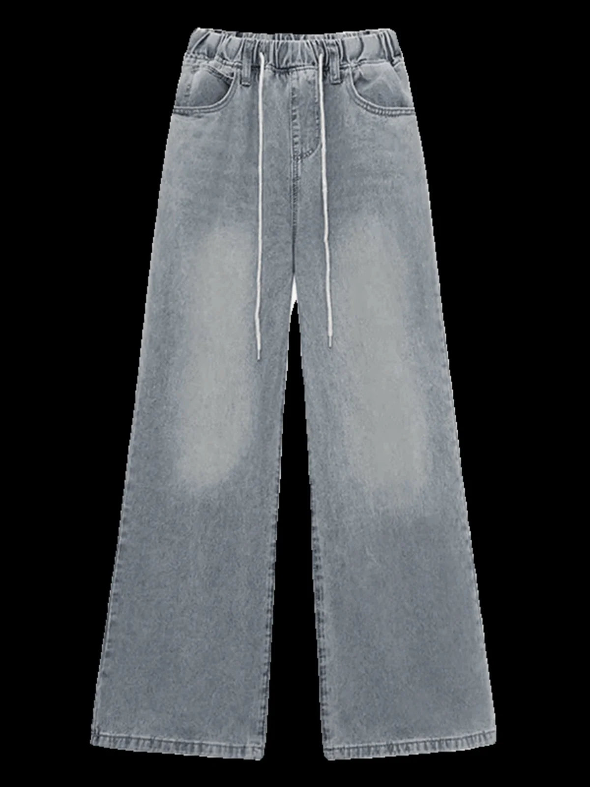 High-Waist Wide Leg Light Blue Jeans